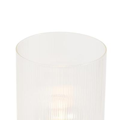 QAZQA Art Deco tafellamp goud met glas 2-lichts - Laura