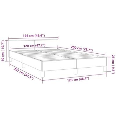 Bedframe zonder matras 120x200 cm fluweel donkergrijs