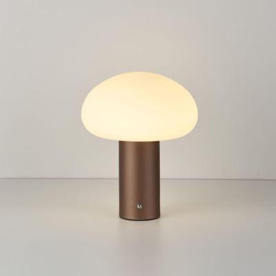 LED Tafellamp Givaro maronne - 4W - Koffiekleur - Mushroomlamp - Paddenstoel - IP20 voor binnen - Met geïntegreerde dimmer - Oplaadbaar