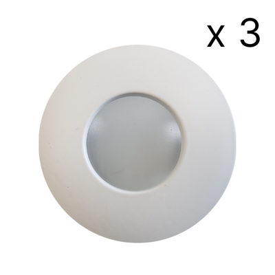 Verlichtingsset Sanimex Njoy 3 LED Spots 8x8 cm IP65 Wit Sanimex