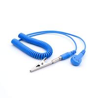 Quadrios ESD-aardingskabel 1.80 m Drukknop 10 mm, Stekker, Krokodilklem - thumbnail