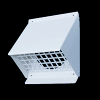 Gevelkap Aluminium - Hoge Doorlaat (geschikt Voor Wtw) - Voor Buis 160 T/m 180mm - Wit - thumbnail