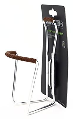 CONTEC bidonhouder "retro classic" ct bottle cage retro cl. silver w. leather