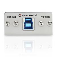 Oehlbach MMT-C USB.3 B/A USB 3.0-B/A multimedia-inzet met kabelzweep zilver - thumbnail
