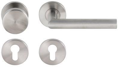 Knop/kruk garnituur Tavira DIN-L/R PF KL4 rvs mat PC