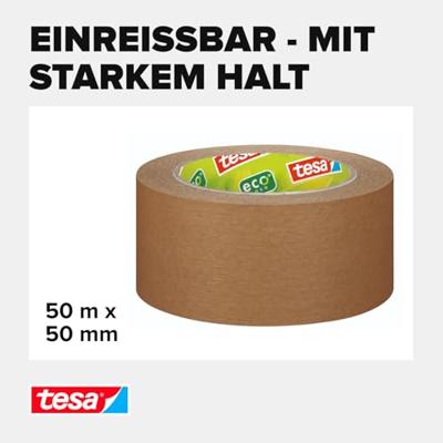 tesa PAPER 57180-00000-02 Pakband tesapack ecoLogo Bruin (l x b) 50 m x 50 mm 1 stuk(s)