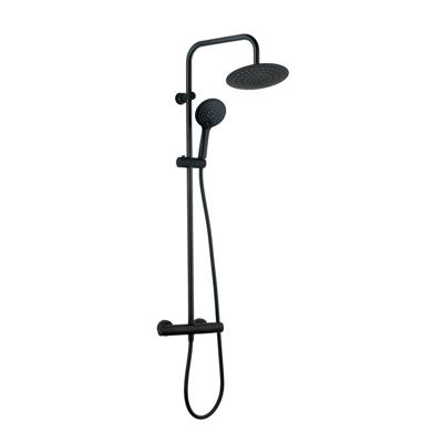 BWS Regendouche | 20cm Stortdouche met 2 standen handdouche | Zwart | Opbouw