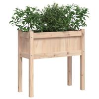 VidaXL Plantenbak met poten 70x31x70 cm massief grenenhout - thumbnail