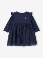 Kerstjurk babymeisjes rok tule met pailletten marineblauw - thumbnail
