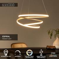 Lucide ESPIRAL - Hanglamp - LED Dimb. - CCT - 1x40W 2700K/4000K - Taupe | Essential - thumbnail