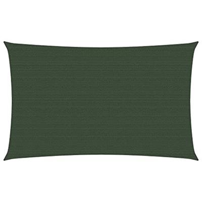 VidaXL Zonnezeil 160 g/m² 4x7 m hdpe donkergroen