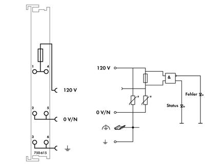 WAGO PLC-potentiaalvoeding 750-615 1 stuk(s)