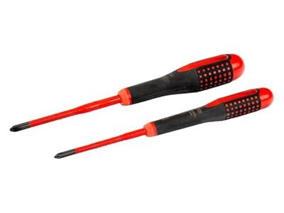 Bahco Schroevendraaierset ERGO™ | geïsoleerd | VDE | driecomponentengreep | smal blad | Phillips - 2-delig - BE-9891SL