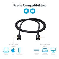 StarTech TBLT3MM1M Thunderbolt 3 Kabel Thunderbolt 3 Stecker auf Stecker, 20Gbit, 1m, schwarz - thumbnail