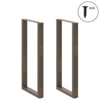 Bartafelpoten 2 st U-vormig 60x(110-111) cm staal naturel - thumbnail