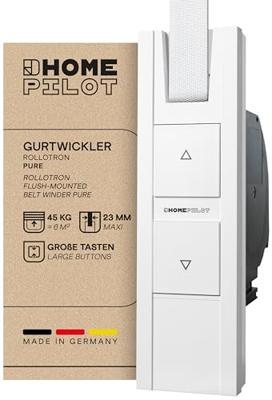 HOMEPILOT 10112345 RolloTron pure Elektrische bandopwinder 23 mm Trekkracht (max.) 45 kg Inbouw (in muur) HOMEPILOT 10112345 RolloTron pure Elektrische bandopwinder 23 mm Trekkracht (max.) 45 kg Inbouw (in muur)