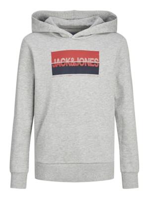 Herenhoodie Jack & Jones Jjnolan Grijs - Maat: 12 Jaar