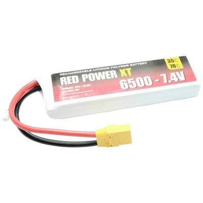 Red Power LiPo accupack 7.4 V 6500 mAh Aantal cellen: 2 35 C Softcase XT90