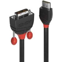 LINDY 36271 HDMI-kabel HDMI / DVI Adapterkabel HDMI-A-stekker, DVI-D 18+1-polige stekker 1.00 m Zwart - thumbnail