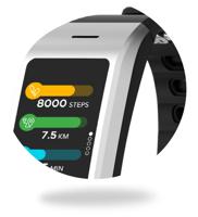 MyKronoz ZeNeo Smartwatch, zilver, IPS, 2,9 cm (1,14 inch), IPS, touchscreen, 96 uur, 26 g, zilverkleurig - thumbnail