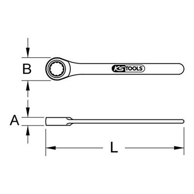 KS Tools 9641022 964.1022 Enkelvoudige ringsleutel Sleutelbreedte (metrisch) 22 mm