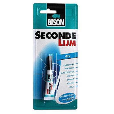Bison secondelijm, tube van 3 g, op blister