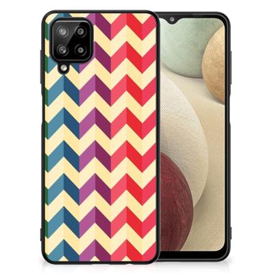 Samsung Galaxy A12 Back Case Zigzag Multi Color