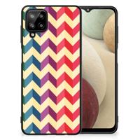 Samsung Galaxy A12 Back Case Zigzag Multi Color - thumbnail