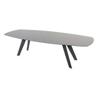 Montana tafel onderstel antraciet 280 x 113 cm barrel met blad antraciet keramiek terrazzo 4SO - 4so - thumbnail