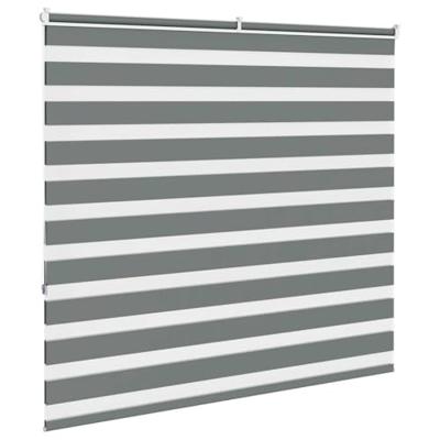 VidaXL Zebra rolgordijn 165x150 cm stofbreedte 160,9 cm donkergrijs VidaXL Zebra rolgordijn 165x150 cm stofbreedte 160,9 cm donkergrijs