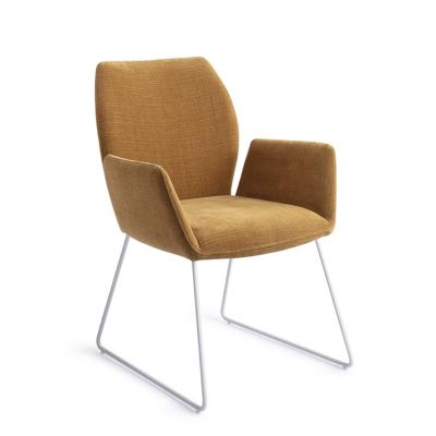 Jesper Home Eetkamerstoel 'Misaki' Slide White, kleur Honey Harvest