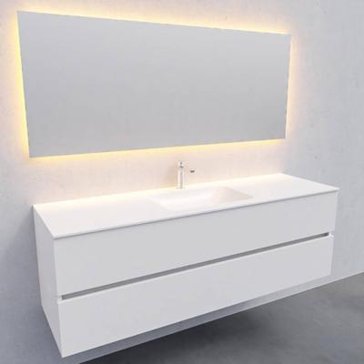 Badkamermeubel Solid Surface AQS Oslo 150x46 cm Midden Mat Wit Boss & Wessing