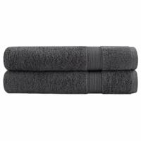 VidaXL Saunadoeken solund 2 st 600 g/m² 80x200 cm antracietkleur - thumbnail