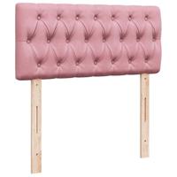 Boxspring met matras fluweel roze 90x190 cm - thumbnail