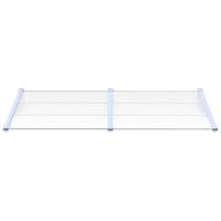 Deurluifel 199x90 cm polycarbonaat grijs en transparant - thumbnail