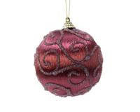 Foam kerstbal 8 cm mahonie - thumbnail