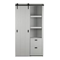 vtwonen Opbergkast 'Slide' met staldeur / schuifdeur, kleur Betongrijs - thumbnail