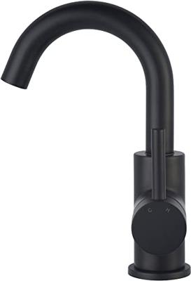 Saqu Shine wastafelkraan draaibare uitloop zwart