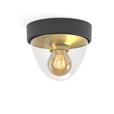 Lyora Zwarte plafondlampNook met gouden binnenkant - 7976