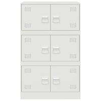 Dressoir 67x39x107 cm staal wit - thumbnail