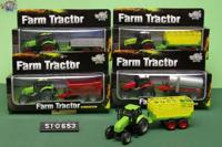 Kids Globe globe tractor met aanhanger licht & geluid 1:32 - thumbnail