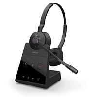 Jabra Engage 65 On-Ear Dect Stereo Headset - Skype for Business gecertificeerde draadloze hoofdtelefoon met ruisonderdrukking voor tafeltelefoons en softphones - zwart - EU-versie - thumbnail