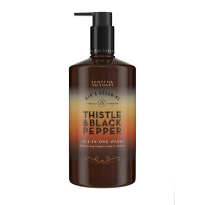 Scottish Fine Soaps Men's Grooming Thistle & Black Pepper All In One Wash 500ml
