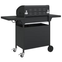 Gasbarbecue met 5 branders gepoedercoat staal zwart - thumbnail