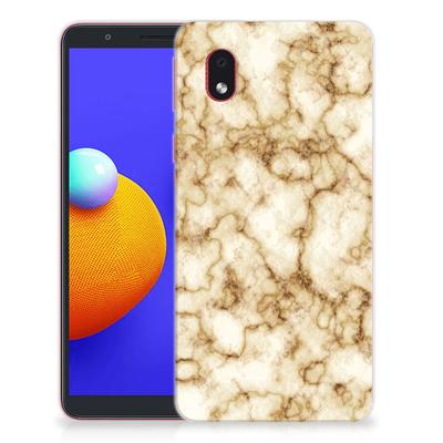 Samsung Galaxy A01 Core | TPU | Siliconen hoesje | Marmer Goud