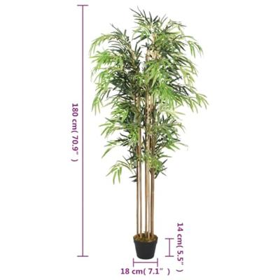Kunstplant bamboe 1605 bladeren 180 cm groen