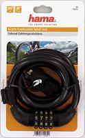 Hama Fiets-cijferspiraalslot 120 Cm Zwart - thumbnail