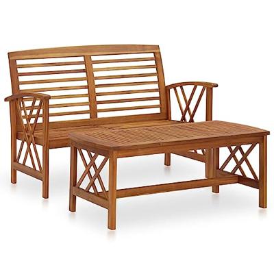 2-delige Loungeset massief acaciahout