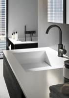 Wastafelmengkraan Hotbath Cobber 1-hendel Gebogen 27.8 cm Mat Zwart - thumbnail