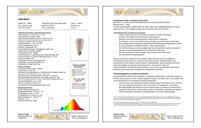 LED lamp Edison dimbaar 250 Lumen 6W E27 filament grijs Segula
